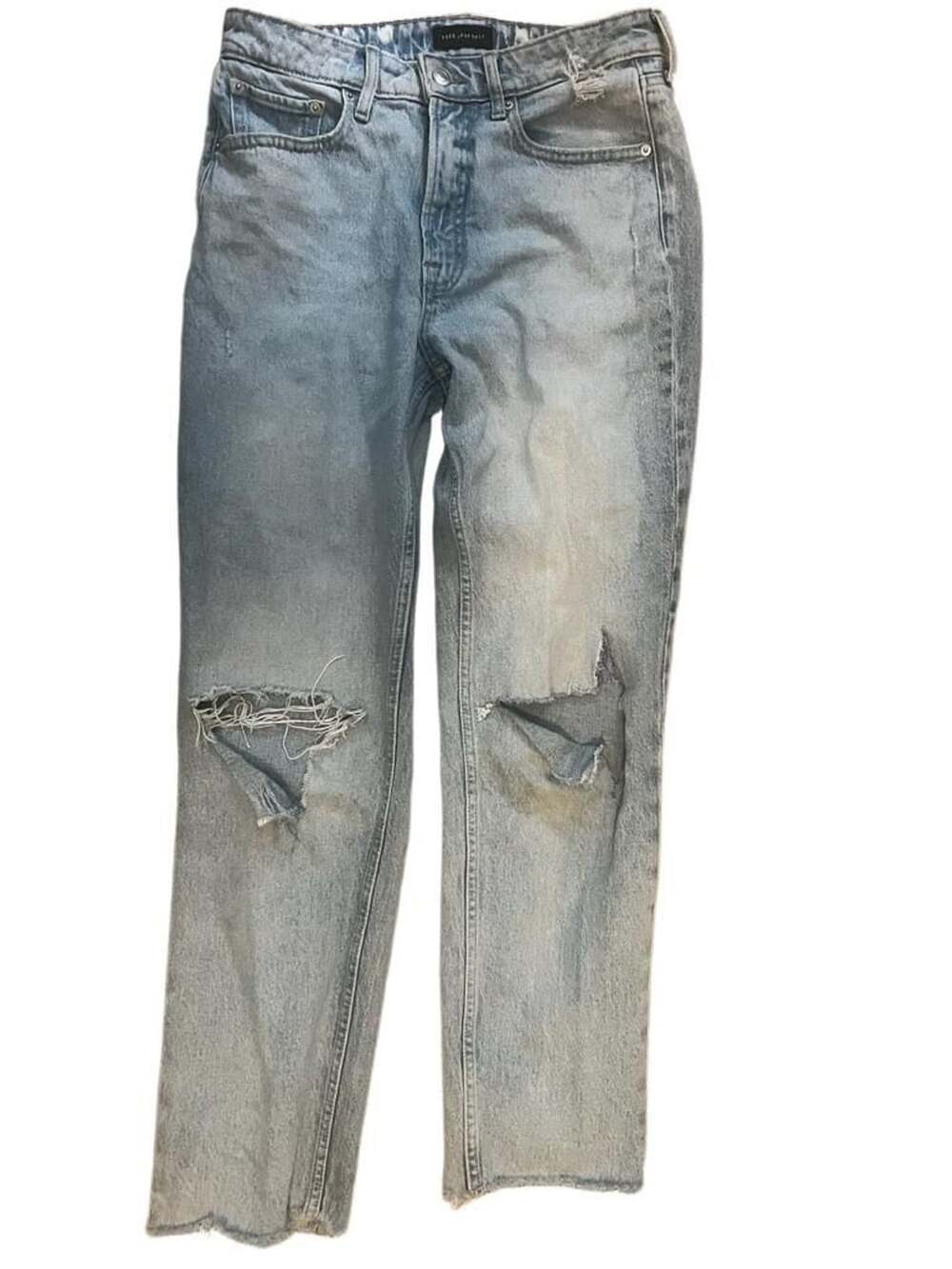 Free Assembly Distressed Straight Leg Jeans Size 8